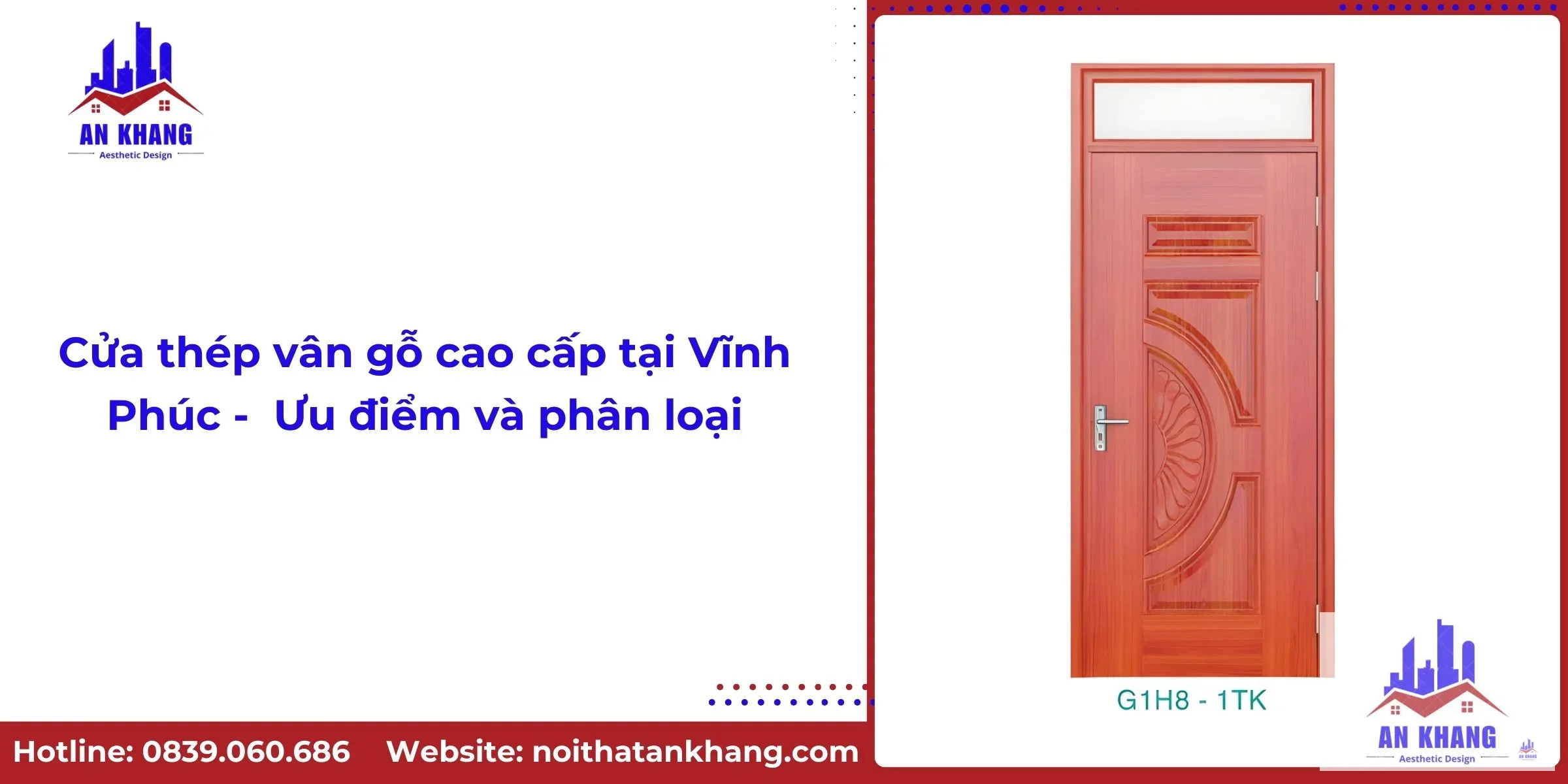 Cửa thép vân gỗ cao cấp tại Vĩnh Phúc - Ưu điểm và phân loại