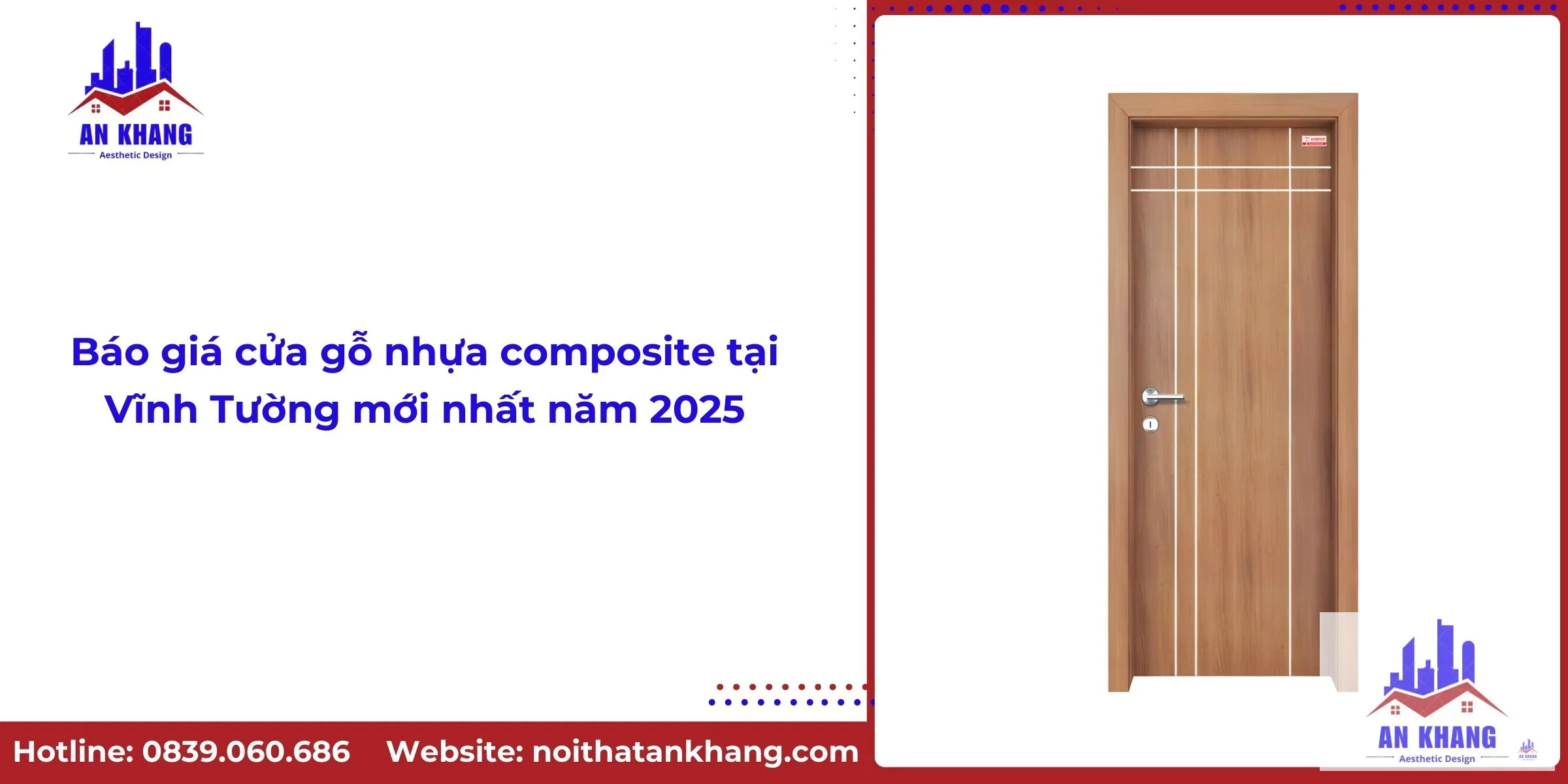 Báo giá cửa gỗ nhựa composite tại Vĩnh Tường mới nhất 2025